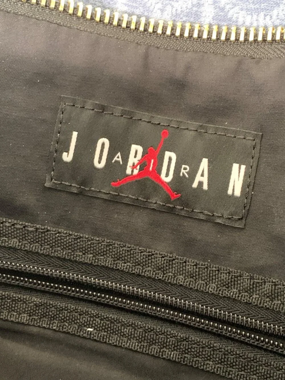 Air Jordan Monogram Duffle Bag Black Gold Logo 18